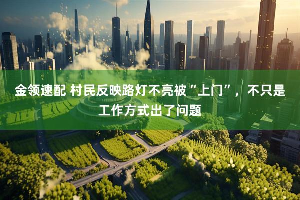 金领速配 村民反映路灯不亮被“上门”，不只是工作方式出了问题