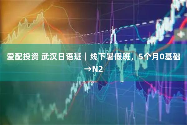 爱配投资 武汉日语班｜线下暑假班，5个月0基础→N2